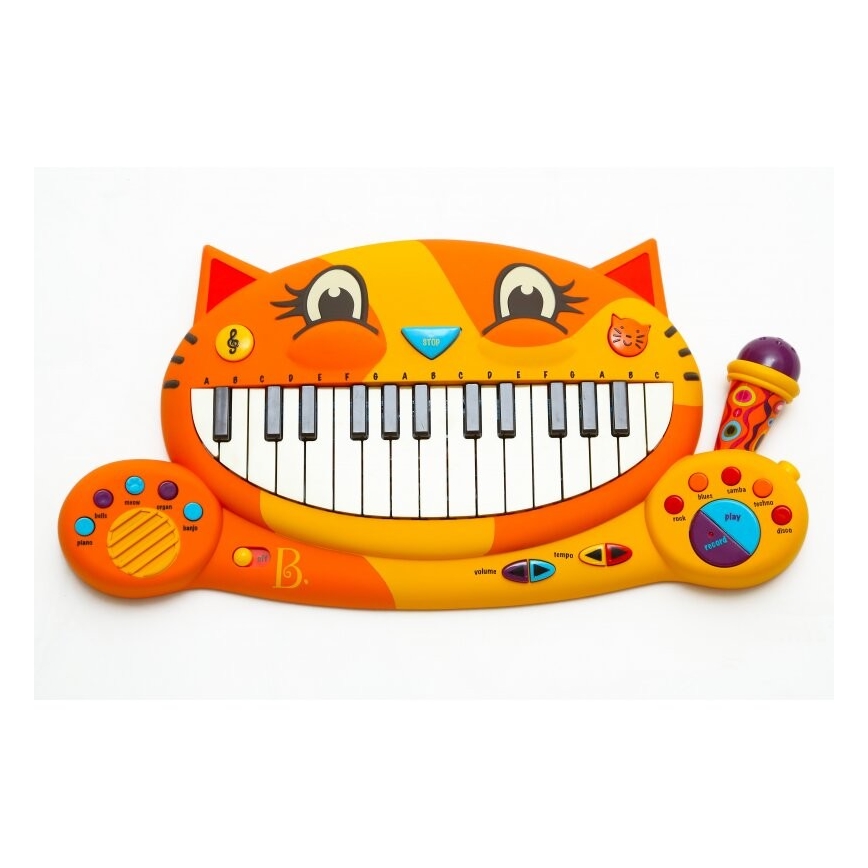 B-Toys - Piano med mikrofon för barn Cat 4xAA