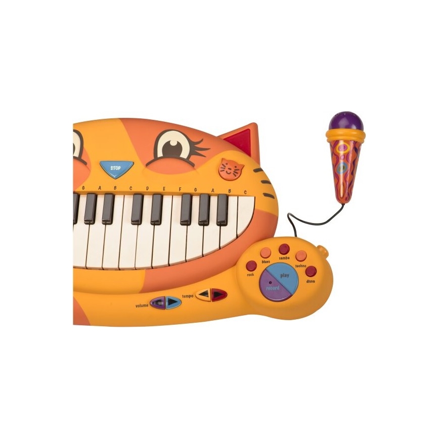 B-Toys - Piano med mikrofon för barn Cat 4xAA