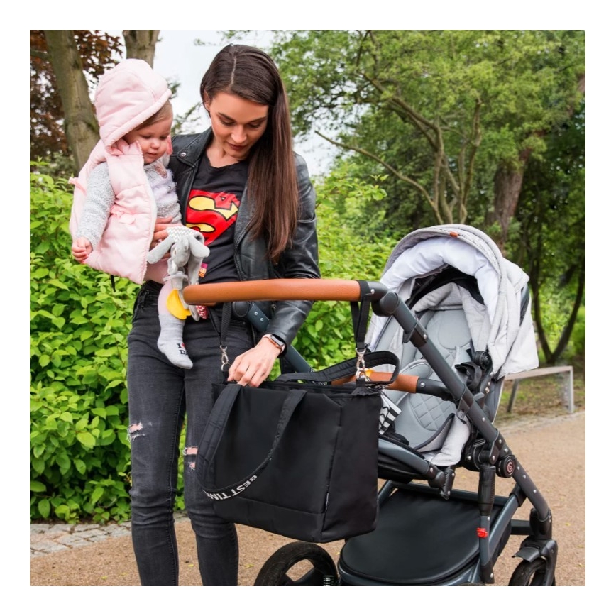 BabyOno - Skötväska för sittvagn Best Time Ever svart