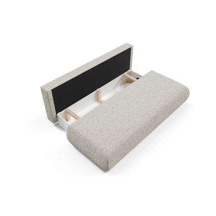 Bäddbar tresitssoffa med förvaring PRATO beige