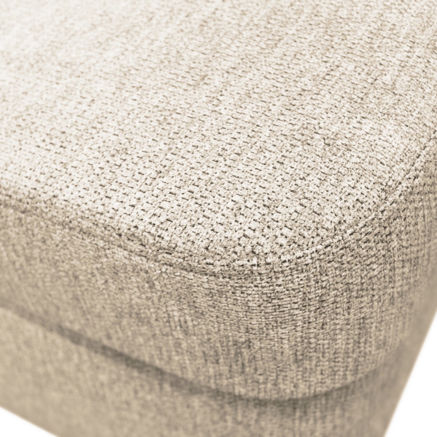 Bäddbar U-formad hörnsoffa SERPA, högerutförande, beige med praktiskt förvaringsutrymme