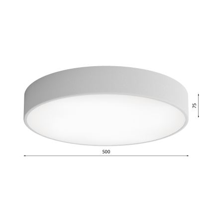 Badrum takbelysning CLEO 4xE27/24W/230V diameter 50 cm grå IP54