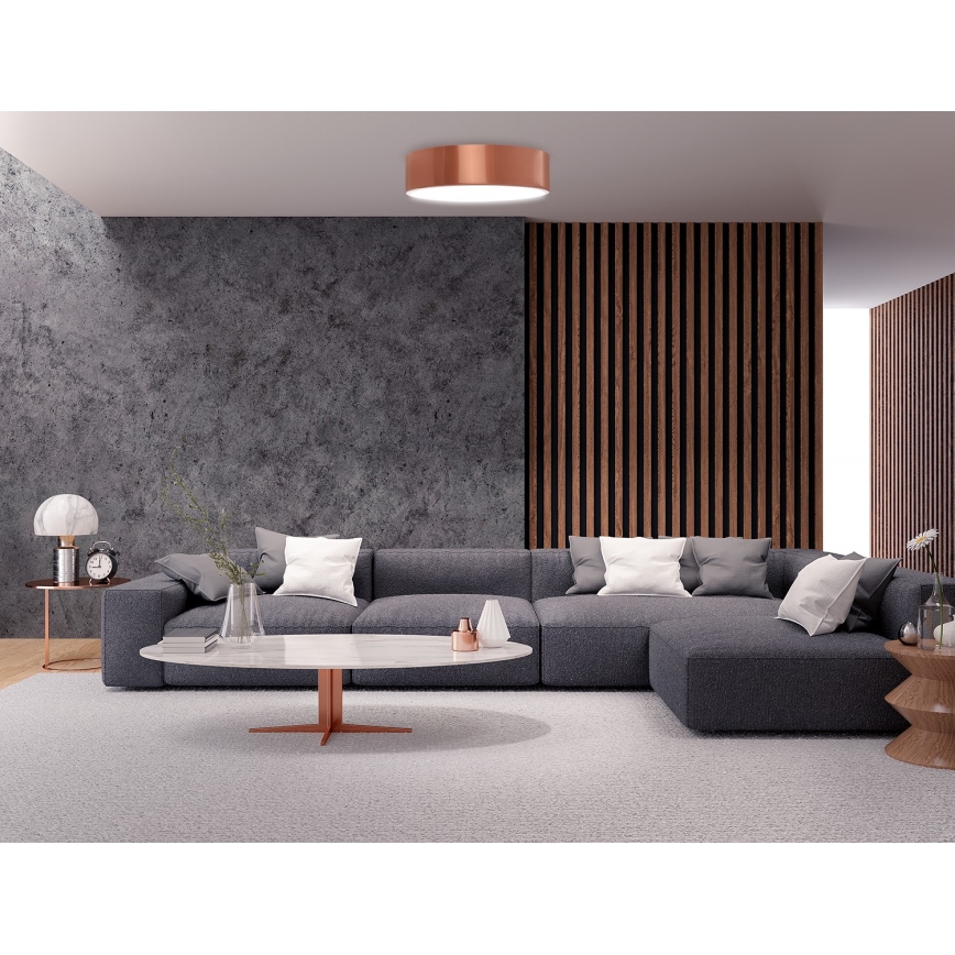 Badrum taklampa  CLEO 2xE27/24W/230V d. 30 cm koppar IP54