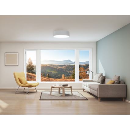 Badrum taklampa  CLEO 2xE27/24W/230V d. 30 cm vit  IP54