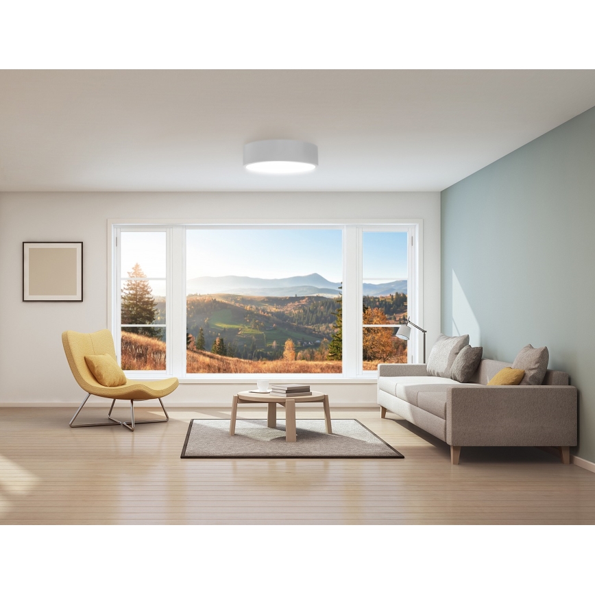 Badrum taklampa  CLEO 2xE27/24W/230V d. 30 cm vit  IP54