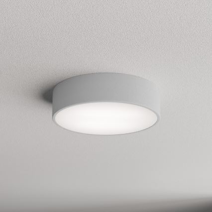 Badrumsarmatur med sensor CLEO 2xE27/24W/230V, Ø 30 cm, grå, IP54