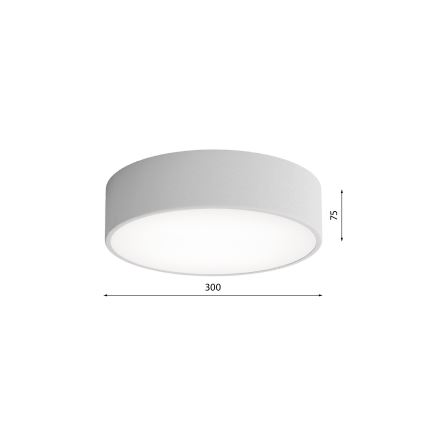Badrumsarmatur med sensor CLEO 2xE27/24W/230V, Ø 30 cm, grå, IP54