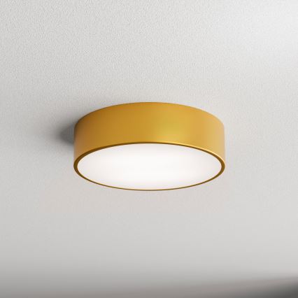 Badrumsarmatur med sensor CLEO 2xE27/24W/230V Ø 30 cm guld IP54