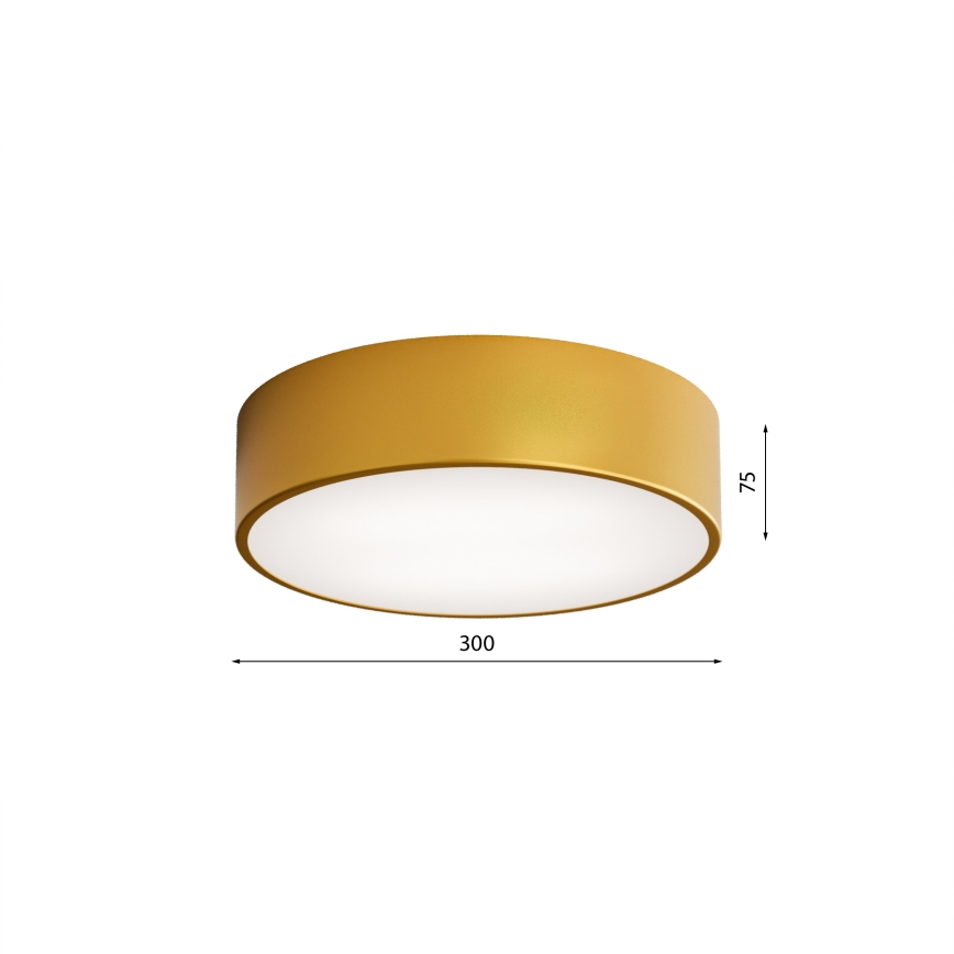 Badrumsarmatur med sensor CLEO 2xE27/24W/230V Ø 30 cm guld IP54