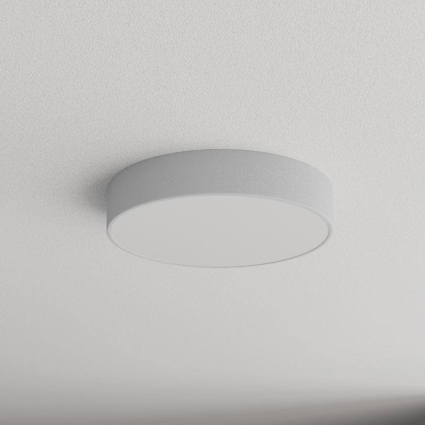 Badrumsarmatur med sensor CLEO 3xE27/24W/230V Ø 40 cm, grå, IP54