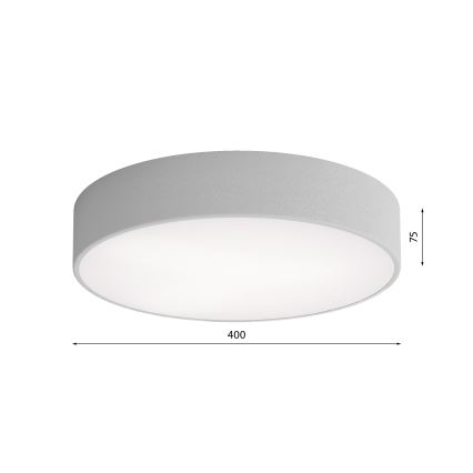 Badrumsarmatur med sensor CLEO 3xE27/24W/230V Ø 40 cm, grå, IP54