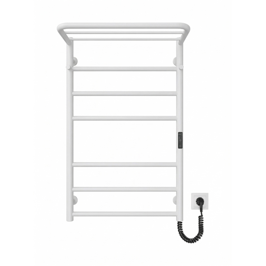 Badrumshanddukstork HOME 95 W/230 V, 77 x 53 cm, rostfritt stål/vit, högerutförande