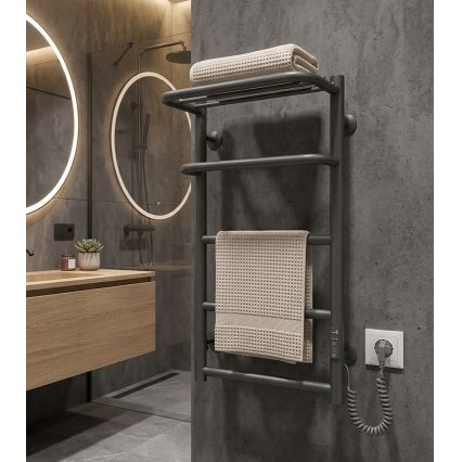 Badrumshanddukstork HOTEL 75W/230V 66x42 cm rostfritt stål/antracit, höger