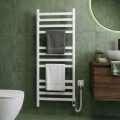Badrumshanddukstork med termostat AVANGARD 227 W 120 x 48 cm vit, högeransluten