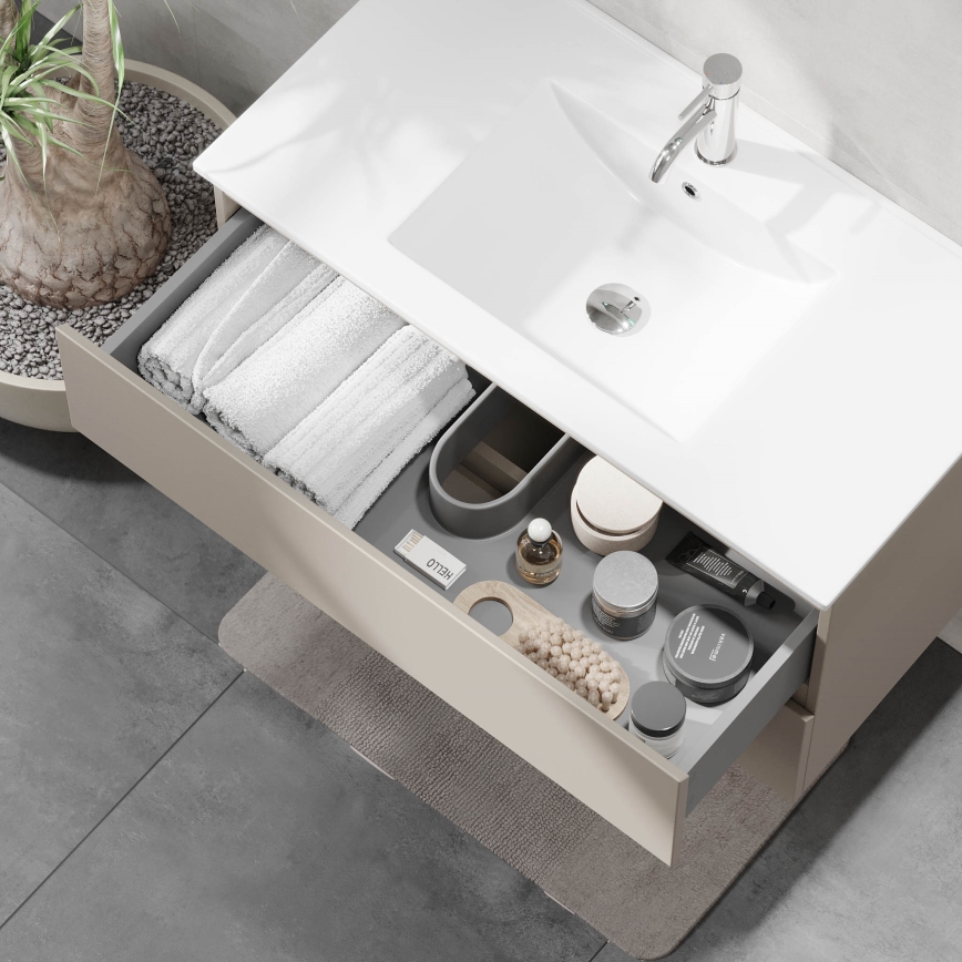 Badrumskommod med tvättställ KENWOOD 91x50x45 cm Marakesh