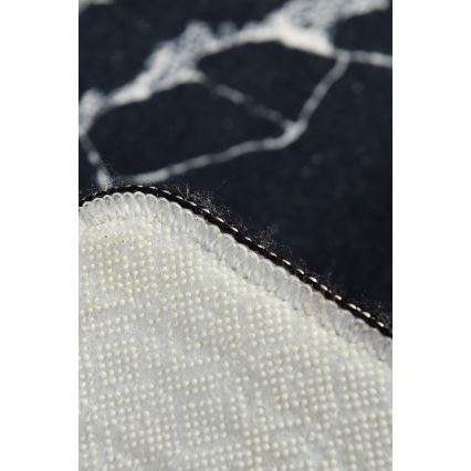 Badrumsmatta MARBLE 40x60 cm svart