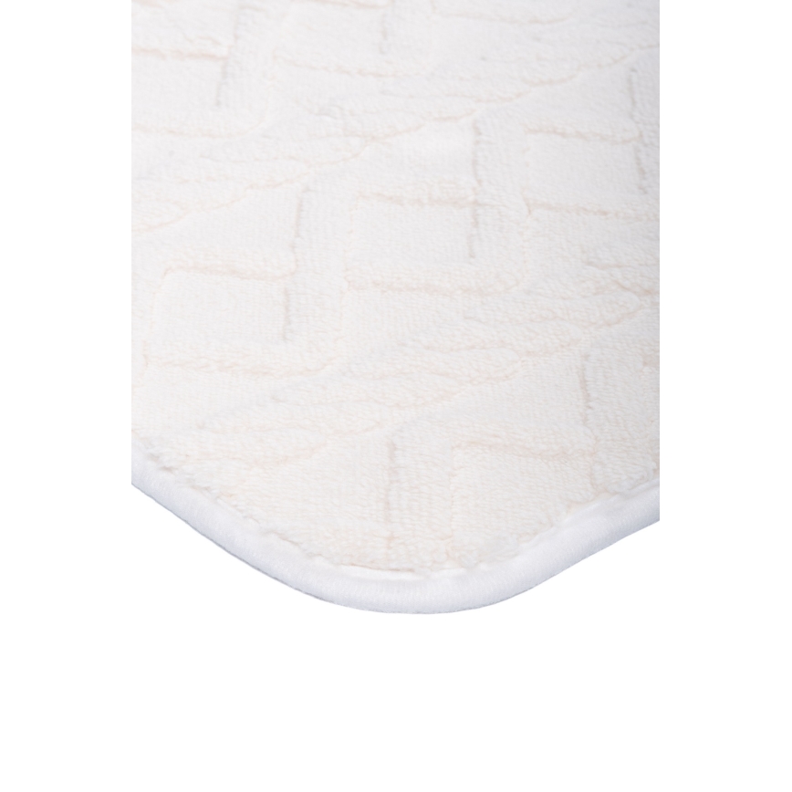 Badrumsmatta NEW STYLE 3D 60x90 cm krämfärgad