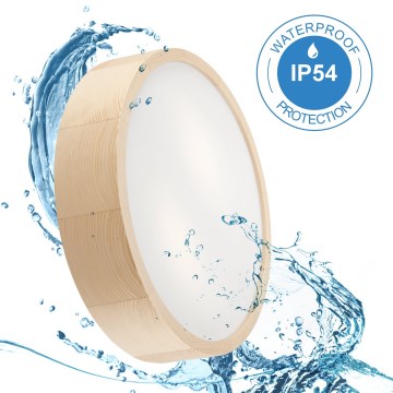 Badrumsplafond NATURAL 3xE27/15W/230V IP54 tall ? 37 cm