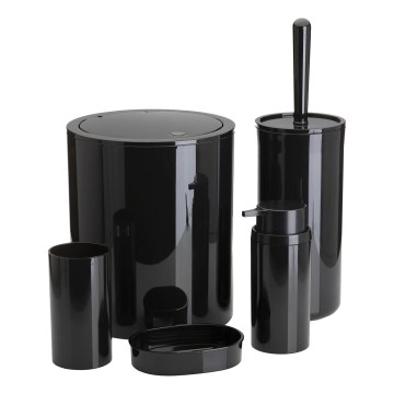 Badrumsset CARMEN 5 delar svart