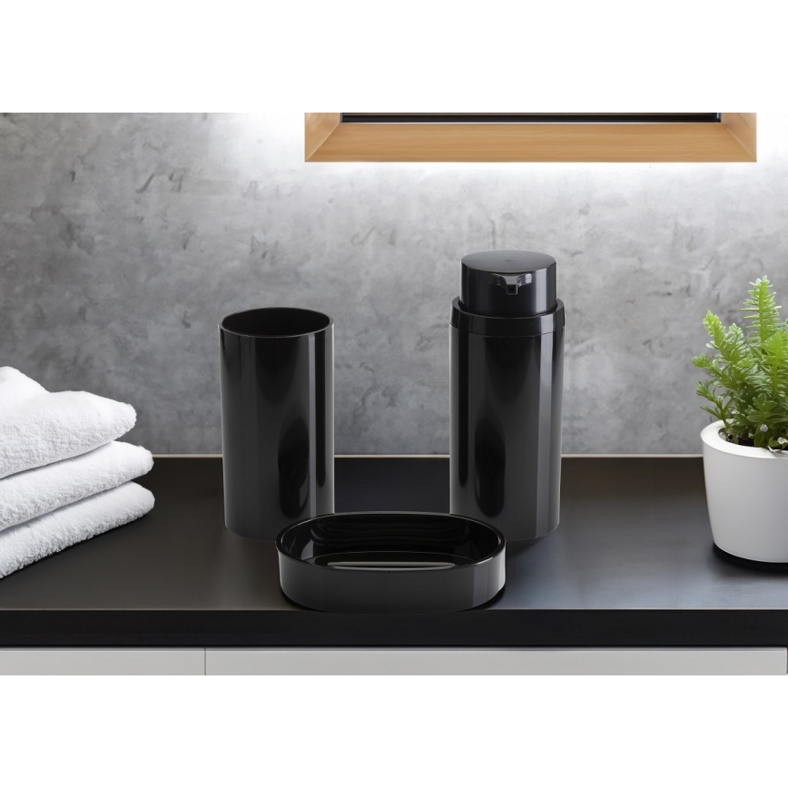 Badrumsset CARMEN 5 delar svart