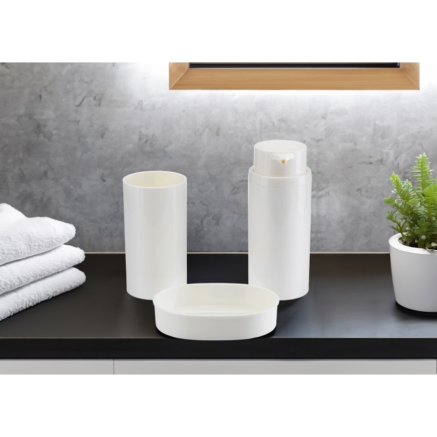 Badrumsset CARMEN 5 delar vit