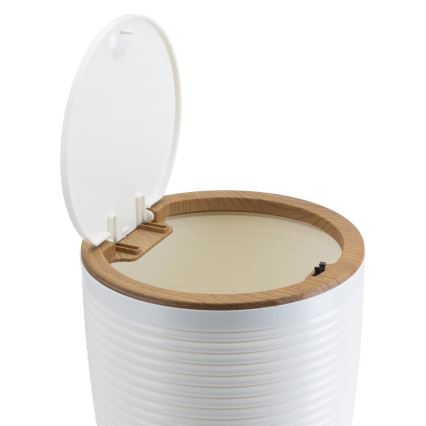 Badrumsset CAROL 5 delar vit/brun