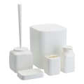 Badrumsset CRYSTAL 5 delar vit