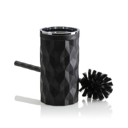 Badrumsset REINA 5 delar svart/skinande krom