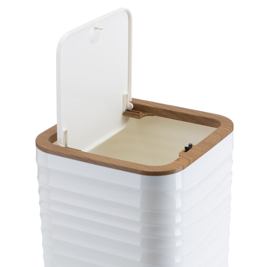 Badrumsset WAVE 5 delar vit/brun