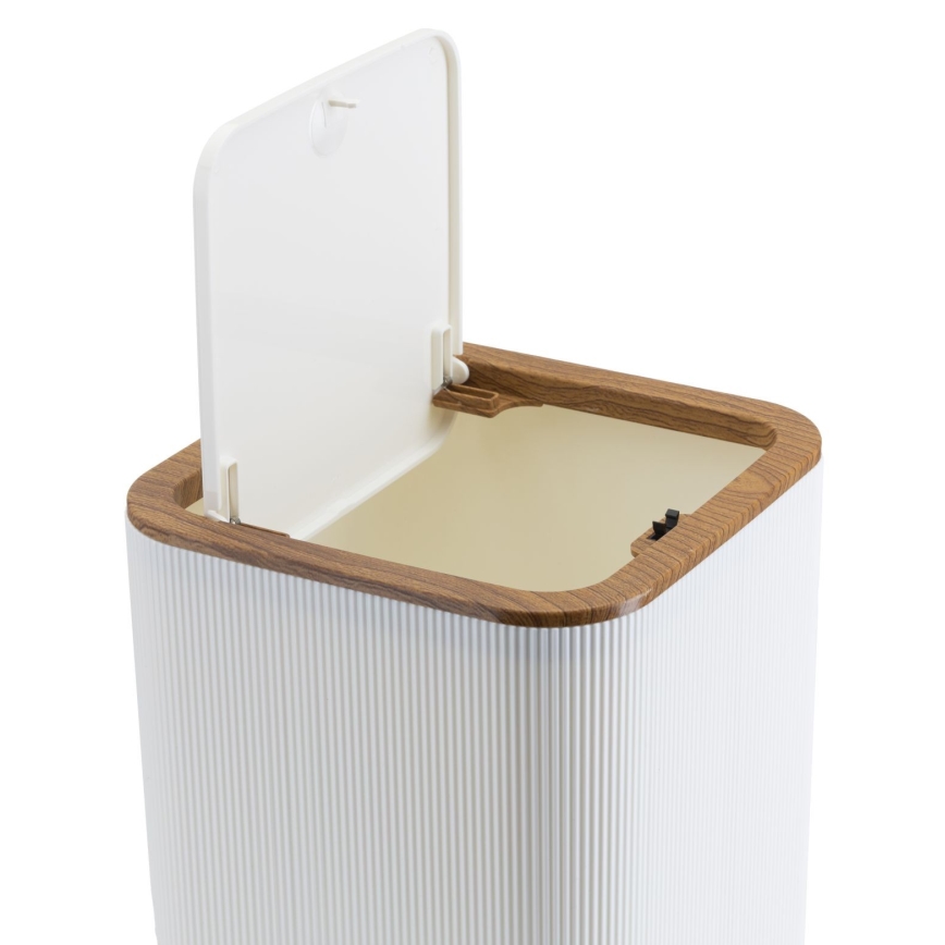 Badrumsset ZOYA 5 delar vit/brun