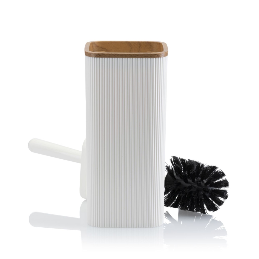Badrumsset ZOYA 5 delar vit/brun