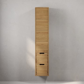 Badrumsskåp GRIBSKOV 175 cm beige/ek