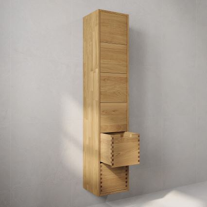 Badrumsskåp GRIBSKOV 175 cm beige/ek