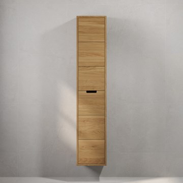Badrumsskåp GRIBSKOV 175 cm beige/ek