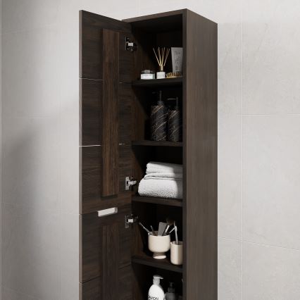 Badrumsskåp GRIBSKOV 175 cm brun/ek