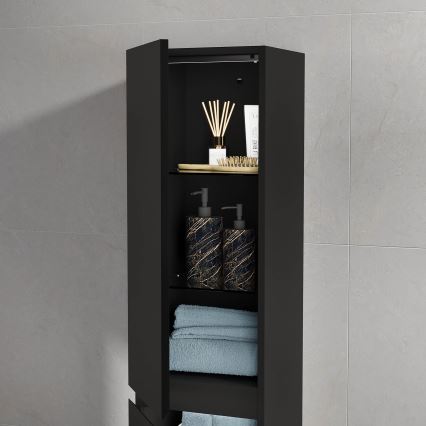 Badrumsskåp HELSINKI 174 cm svart