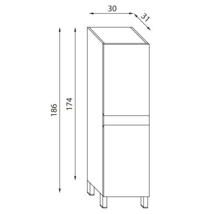 Badrumsskåp KENWOOD 186 cm Marrakesh
