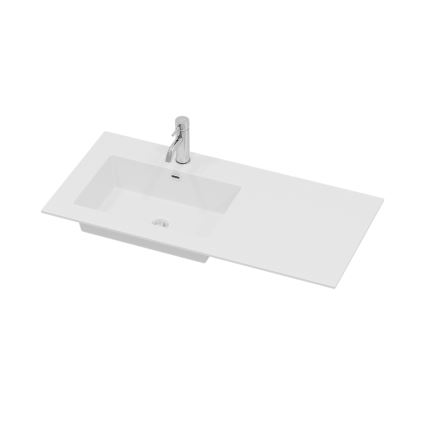 Badrumsskåp med tvättställ HELSINKI 95 cm vänster/svart