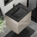 Badrumsskåp med tvättställ KENWOOD 61x52x45 cm marakesh/svart
