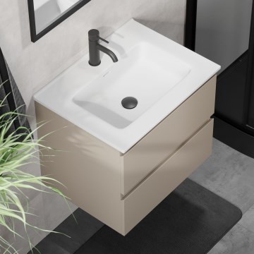 Badrumsskåp med tvättställ KENWOOD 61x52x47 cm marakesh/vit