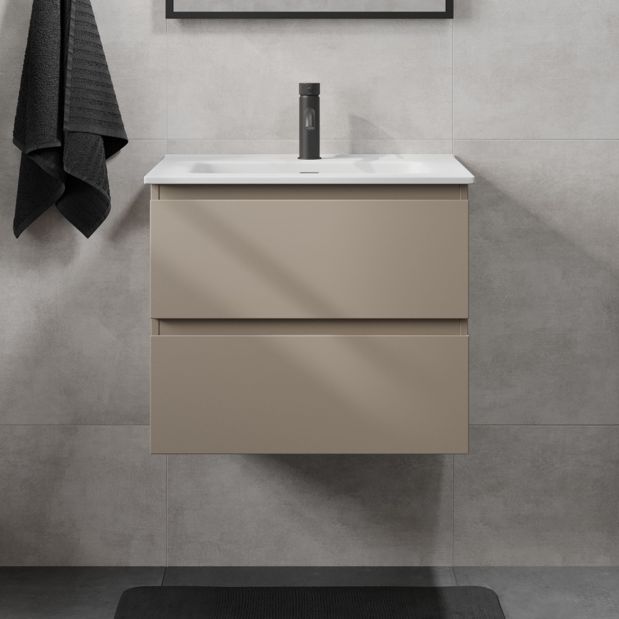 Badrumsskåp med tvättställ KENWOOD 61x52x47 cm marakesh/vit
