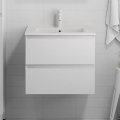 Badrumsskåp med tvättställ KENWOOD 61x52x47 cm vit