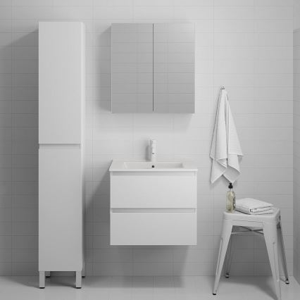 Badrumsskåp med tvättställ KENWOOD 61x52x47 cm vit