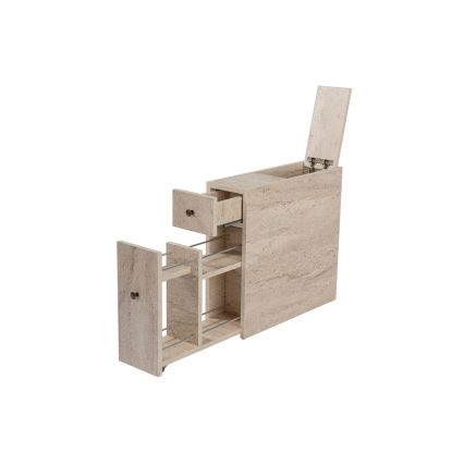 Badrumsskåp MELODY i beige marmordekor