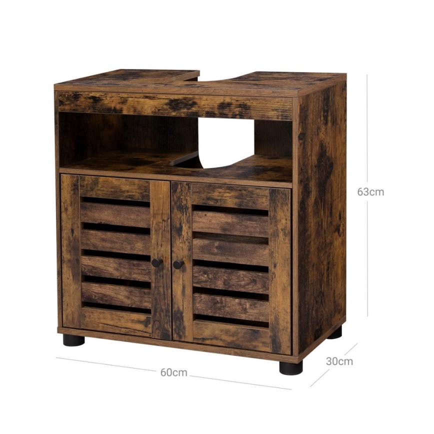 Badrumsskåp RENE, brun