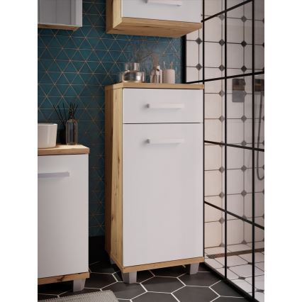 Badrumsskåp VENOM vit/ek artisan