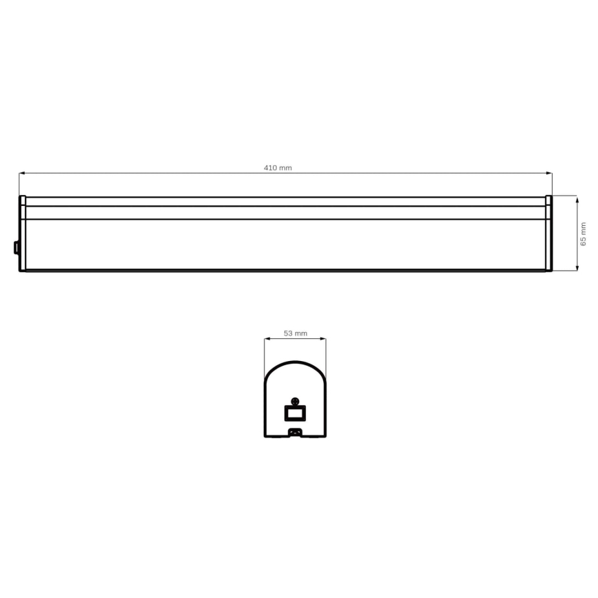 Badrumsspegel med LED-belysning ALEX LED/8W/230V 4000K 41 cm IP44 svart