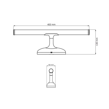 Badrumsspegel med LED-belysning ARMONA LED/6W/230V 4000K 40 cm IP44 skinande krom