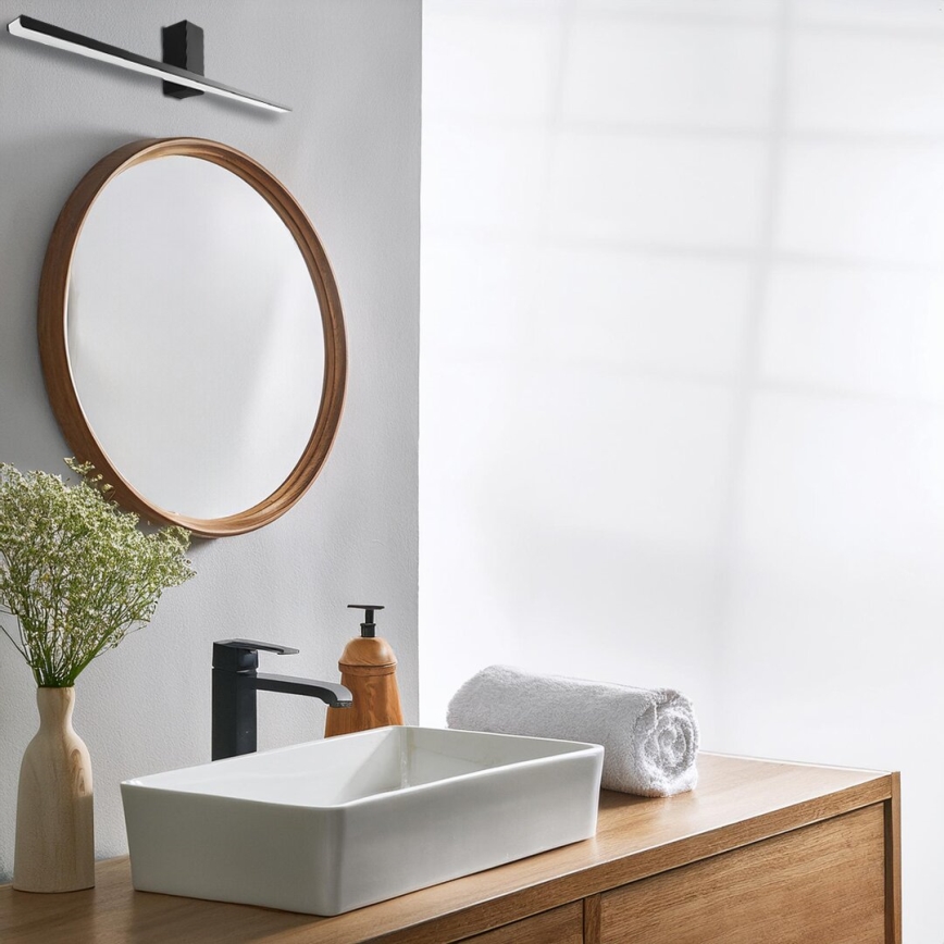 Badrumsspegel med LED-belysning ARTEMIS LED/13,8W/230V 4000K 60 cm IP44 svart