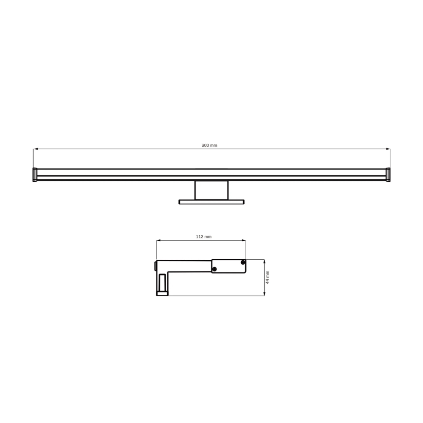 Badrumsspegel med LED-belysning ELBA LED/12W/230V 4000K 60 cm IP44 skinande krom